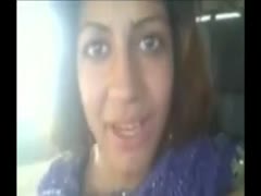 Indian plump prostitute in my car flashes her boobies 